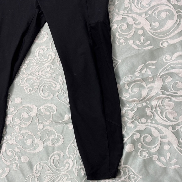 Black Women’s Athletic Bottoms with Mesh Panel - Picture 2 of 2